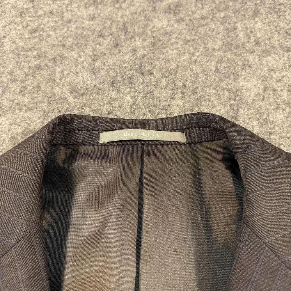 Hickey Freeman Blazer Mens 42 L Gray Pinstripe Tasmanian Super 150‎ Loro Piana